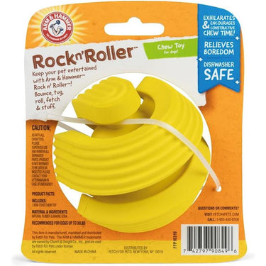 Arm & Hammer Rock N' Roller Whirl Rubber Ball Chew Toy for Dogs Image 2